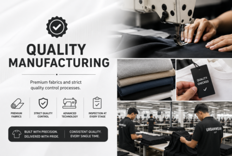 Premium fabrics and strict quality control processes.